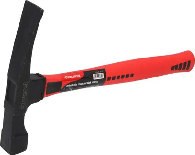 Produktbild von Mauerhammer mit gummierten Fiberglasstiel 600g Hammer Steinhammer Bauhammer