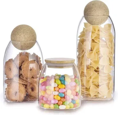 Produktbild von Famanu Vorratsgläser Set von 3 - luftdichtes Borosilikatglas
