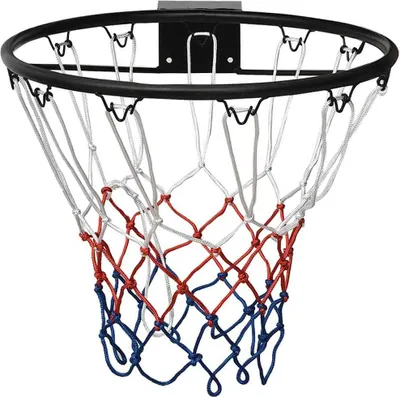 Produktbild von vidaXL Basketballring Schwarz 45 cm Stahl