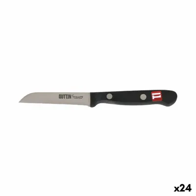 Image de Couteau à éplucher Quttin Sybarite Noir Argenté 8 cm (24 pièces)