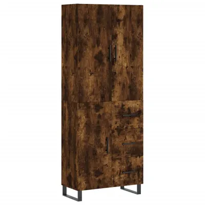 Zdjęcie produktu dla Witrynka przydymiony dąb 69,5x34x180 cm materiał drewnopochodny