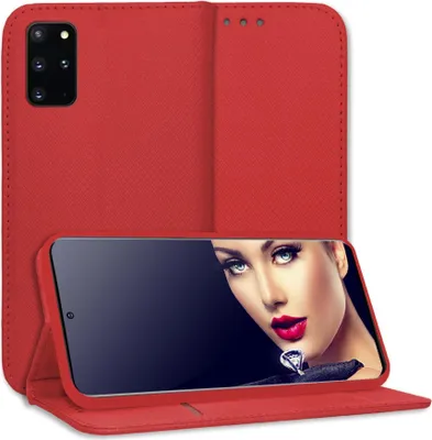 Produktbild von Bookstyle Schutzhülle Klapphülle Schutztasche Etui Cover für Samsung Galaxy S20 Plus (S11, G985, 6.7'') - Rot