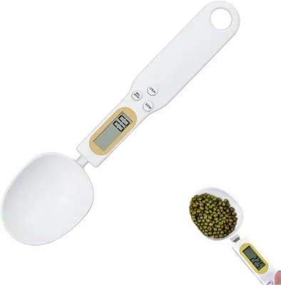 Image de Balance numérique à cuillère avec écran LCD, 4 unités (g, oz, gn, ct), pesée nette jusqu'à 500 g, précision de 0,1 g, multifonctionnelle pour la cuisine, la médecine, le thé et les herbes.