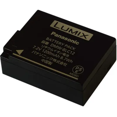 Produktbild von Panasonic DMW-BLC12, 1200 mAh, 7,2 V, Lithium-Ion (Li-Ion)