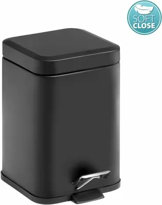 Immagine prodotto di Sapho Gedy Accessori bagno - Cestino 3 l, Soft Close, nero opaco 220914