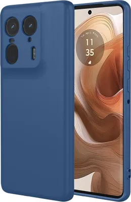 Produktbild von Hülle für Motorola Edge 50 Ultra - Phonesta Soft Silk Silikon Back Cover - Dunkelblau