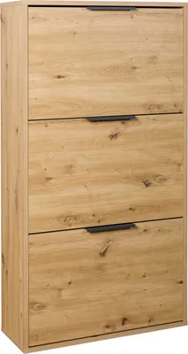 Produktbild von Schuhschrank ESPRESSO mit 3 Klappen, Korpus in Artisan Eiche und Metallakzenten