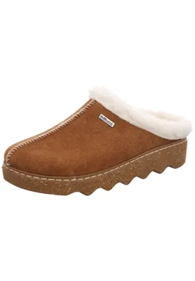 Produktbild von Rohde Damen Hausschuh Leder Pantoffel Plateau Schurwollfutter Foggia-D 6125, Größe:38 EU, Farbe:Braun