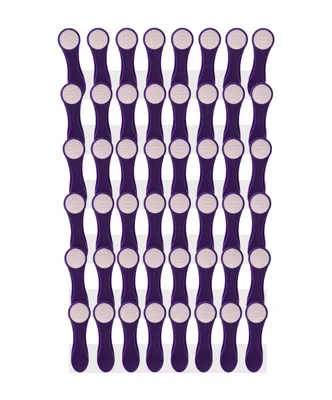 Produktbild von trendfinding 48 Wäscheklammern mit Edelstahlfedern und Softgrip Flieder-Weiß