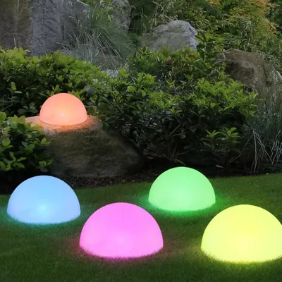 Produktbild von 5er Set RGB LED Solarleuchten, Kugel, Farbwechsel, L 475 cm