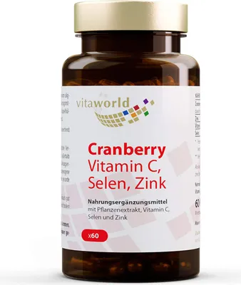 Obrázek produktu pro vitaworld Cranberry Vitamin C, Selen, Zinek Kapsle, 60 kapslí