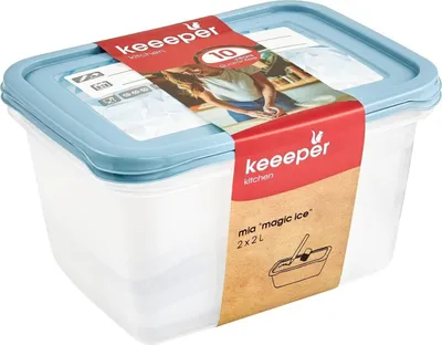 Produktbild von keeeper Gefrierdosen-Set Mia "Magic Ice" 2x 2,0 Liter