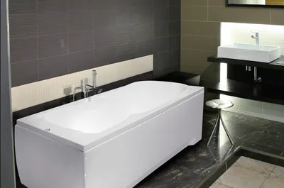 Produktbild von ECOLAM Badewanne Wanne Rechteck Majka Design Acryl weiß 170x70 cm + Schürze Ablaufgarnitur Ab- und Überlauf Automatik Füße Silikon Komplett-Set Wanne