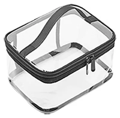 Produktbild von Transparente Kosmetiktasche, tragbare Kosmetikaufbewahrungstasche, Reise-Kosmetiktasche