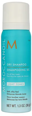 Produktbild von Moroccanoil Light Tones, 65 ml, Trockenshampoo, Frauen, Alle Haare, Reisstärke, Arganöl, HYDROFLUOROCARBON 152A, BUTANE, ORYZA SATIVA (RICE) STARCH, SD ALCOHOL 40-B (ALCOHOL DENAT.),...