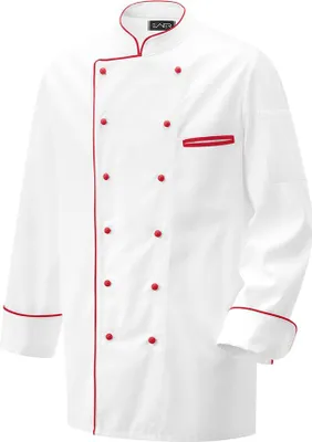 Produktbild von EXNER Koch-Jacke, Stehkragen, Langarm, Umschlag-Manschette, farbige Paspel