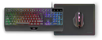 Produktbild von Mars Gaming MCP124, Kabelgebunden, USB, Membran Key Switch, QWERTY, RGB-LED, Schwarz