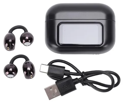 Produktbild von Drahtlose Ohrhörer, Bluetooth 6.0-Kopfhörer, HiFi-Bass-Stereo-Ohrhörer, Sportkopfhörer, Schwarz