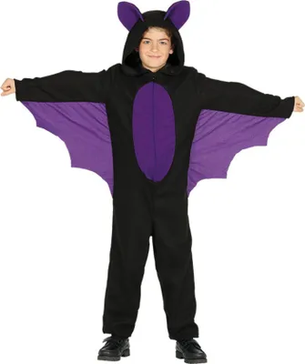 Produktbild von Fledermaus Kinder Jumpsuit, Größe: 5 - 6 Jahre Farbe: Schwarz