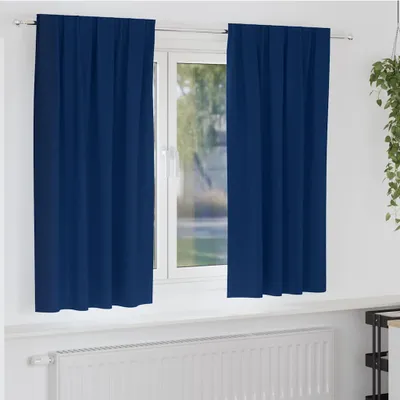 Produktbild von Verdunkelungs-Vorhänge mit Ringen 2 pcs Dunkelblau 175 x 140 cm