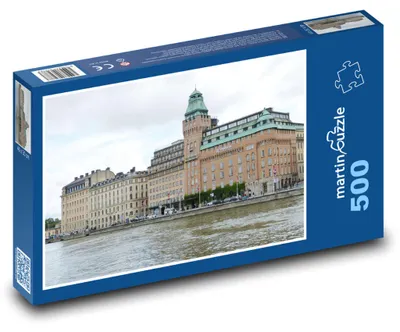 Obrázok produktu pre Puzzle 500 Štokholm pri Vode - Švédsko - martinpuzzle