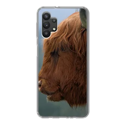 Produktbild von MuchoWow® Handyhülle Schutzhülle Hülle für Samsung Galaxy A32 5G Schottische Highlander - Tiere - Nebel Silikon Softcase Handy Hülle - Softcase