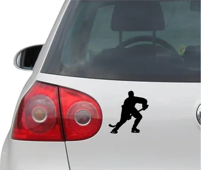 Produktbild von Aufkleber / Autoaufkleber - JDM - Die cut - Hockey Decal Fenster Laptop - Folie Sticker - schwarz - 88mmx93mm