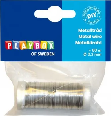 Imagen del producto de Alambre de plata para atar, en carrete de 80 metros, calibre 0,3 mm