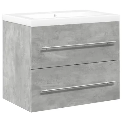 Image de Ensemble de meubles de salle de bain 2 pcs gris béton