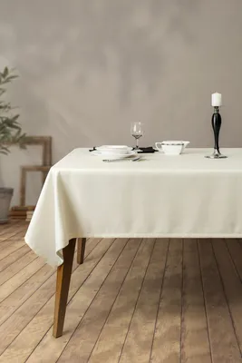 Produktbild von Hermia Concept, Grande 220 - Ecru, Tischdecke, Ekru, 100 % POLYESTER, 150 x 220 cm