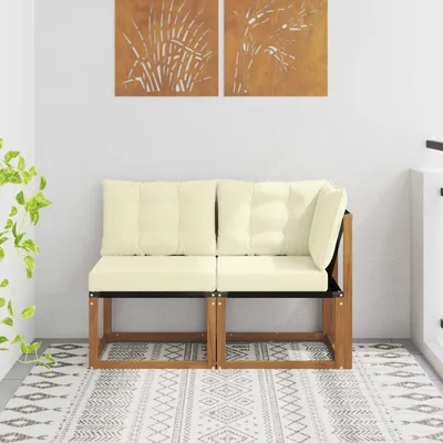 Produktbild von "SALE 2026"Outdoor Mittel- und Ecksofa/Couchgarnitur - CLORIS - Outdoor-Möbel - für Garten/Terrasse - mit Kissen 2 Stück Natur - Gartensofas NeuMöbel512950