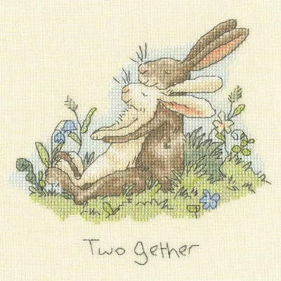 Produktbild von Bothy Threads Kreuzstich Set "TwoGether", Zählmuster, XAJ26, 16x16cm