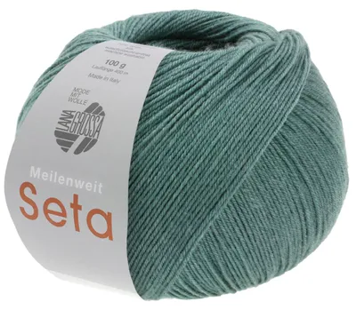 Produktbild von Lana Grossa - Meilenweit 100g Seta 0007 graugrün