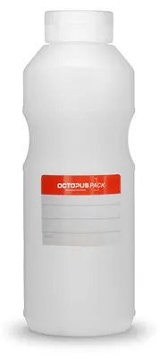 Produktbild von 1x Quetschflasche, Ketchupflasche 500 ml mit weißem Ketchupdeckel und Beschriftungsetiketten