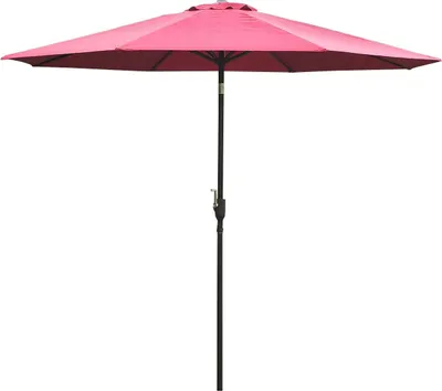 Image de Parasol de jardin, mécanisme à manivelle, protection UV, vin rouge