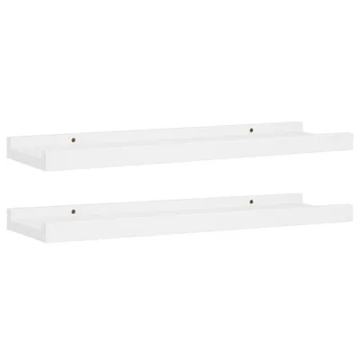 Image de Baguettes à tableaux 2 pcs. Blanc 40x9x3 cm MDF