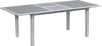 Produktbild von Inko Aluminium-Glastisch Spraystone silber/grau ausziehbar 170/220x100x74 cm Gartentisch Terrassentisch