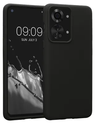 Zdjęcie produktu dla Etui kwmobile do telefonu OnePlus Nord 2T 5G – silikonowe etui – obsługa ładowania bezprzewodowego – etui ochronne w kolorze czarnym