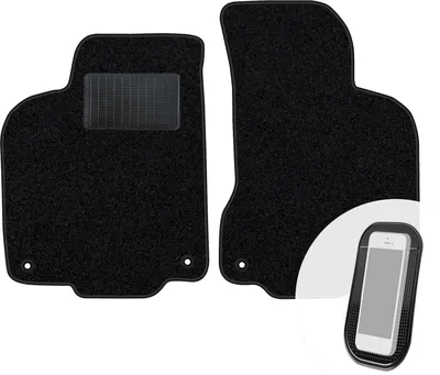 Image de moto-MOLTICO Tapis de sol avant Auto Velours Tapis de voiture noir Set de 2 pièces pour VW Polo II 1990-1994