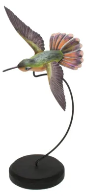 Produktbild von Meander Kolibri op stok Grün/Lila 17x10x32cm