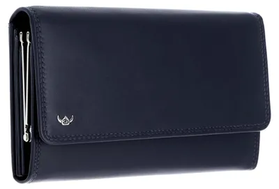Produktbild von Leder Geldbörse Polo RFID Protect Damenbörse 2821 Marineblau dunkelblau