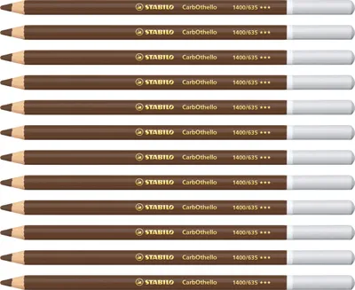 Produktbild von Pastellkreidestift - STABILO CarbOthello - 12er Pack - bister