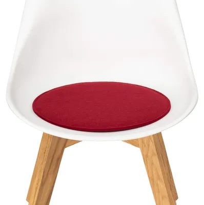 Sitzkissen aus Filz, 2 Stück, dunkelrot, rund, 35 cm