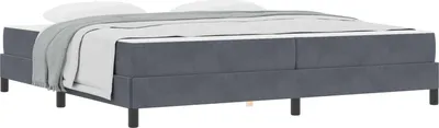 Produktbild von Boxspringbett mit Matratze Dunkelgrau 200 x 200 cm Stoff