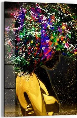 Produktbild von DEQOART Glasbild Echtglas 40x60 cm 'Geistesblüten' Wandbild Bild modern Deko