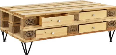Obrázok produktu pre [sk.casa]® Euro paletová zásuvka dokonale integrovateľná - drevo - 9,5cmx37,5cmx44,5 cm