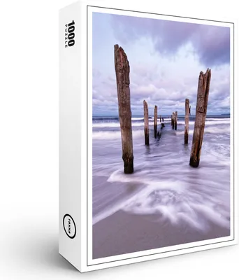Image de puzzle premium raxxa "Barres en bois dans le ressac", 1000 pièces
