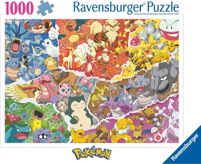 Zdjęcie produktu dla Puzzle Pokemon 1000 elementów - zabawa dla osób w każdym wieku, idealna na rodzinne wieczory gier