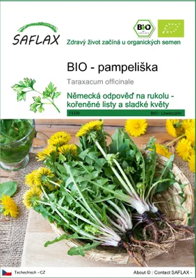 Obrázek produktu pro SAFLAX - BIO - pampeliška - Taraxacum officinale - 400 Semena