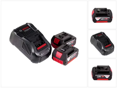 Zdjęcie produktu dla Bosch Starter-Set, Bateria, Litowo-jonowa (Li-Ion), 5 Ah, 18 V, GAL 1880 CV, Czarny
